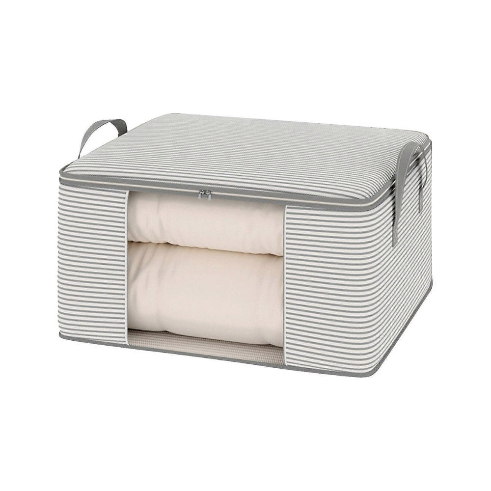 StripeOrganization: Foldable Storage Bag – Breathable, Spacious & Ideal for Bedding & Clothing