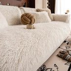 Sofa Cover Faux Lambswool Stretchable Machine Washable