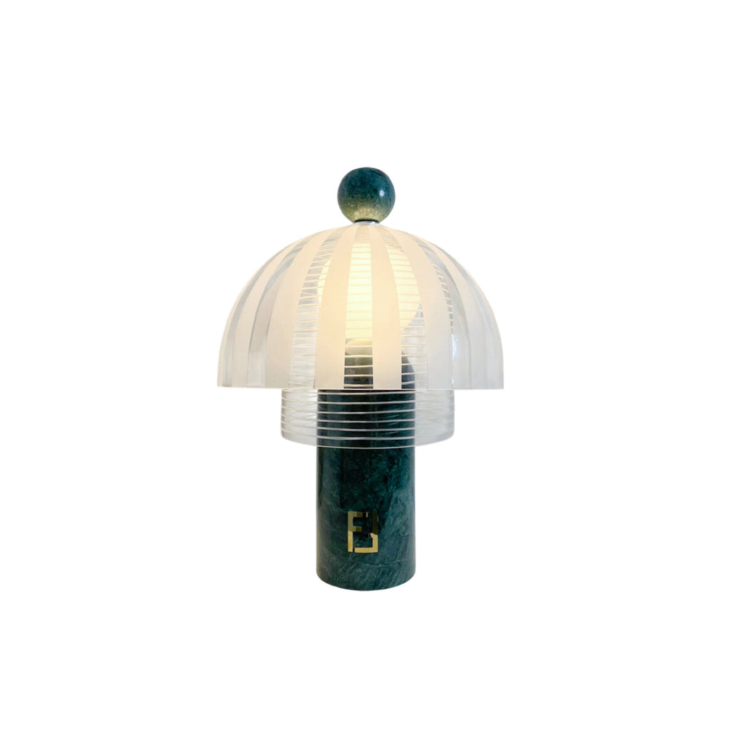 Marble Base Glass Dome Table Lamp