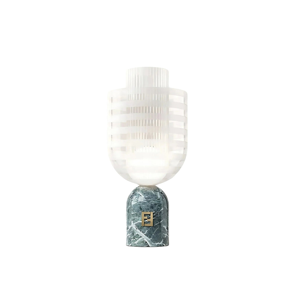 Sculptural Marble & Murano Glass Table Lamp
