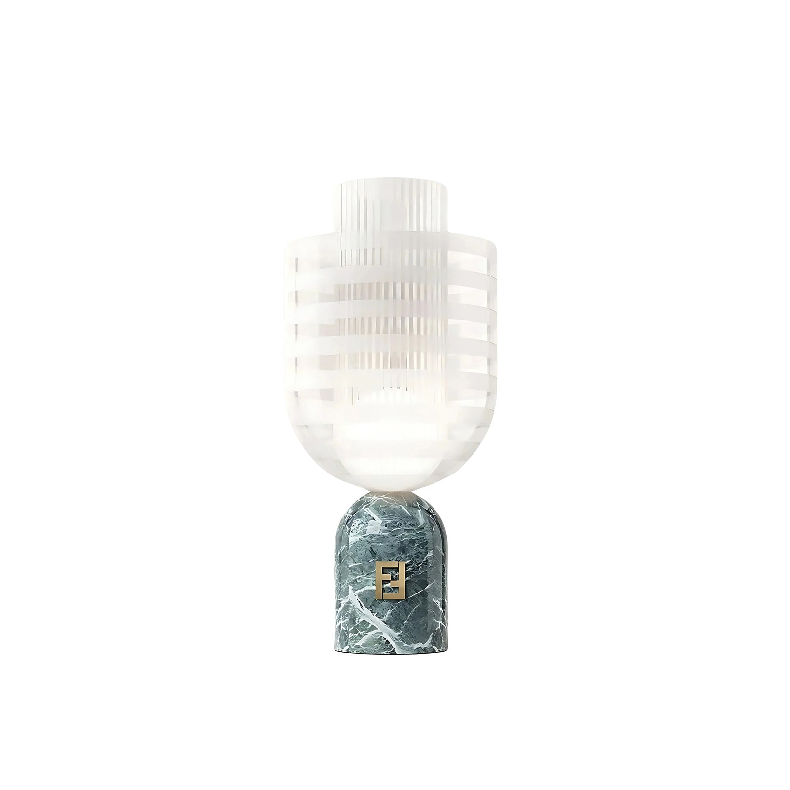 Sculptural Marble & Murano Glass Table Lamp