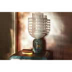 Sculptural Marble & Murano Glass Table Lamp