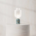 Sculptural Marble & Murano Glass Table Lamp