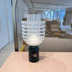 Sculptural Marble & Murano Glass Table Lamp