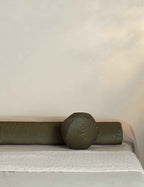 Bela Bolster Pillow | Striped Velvet Design, Oversized Accent