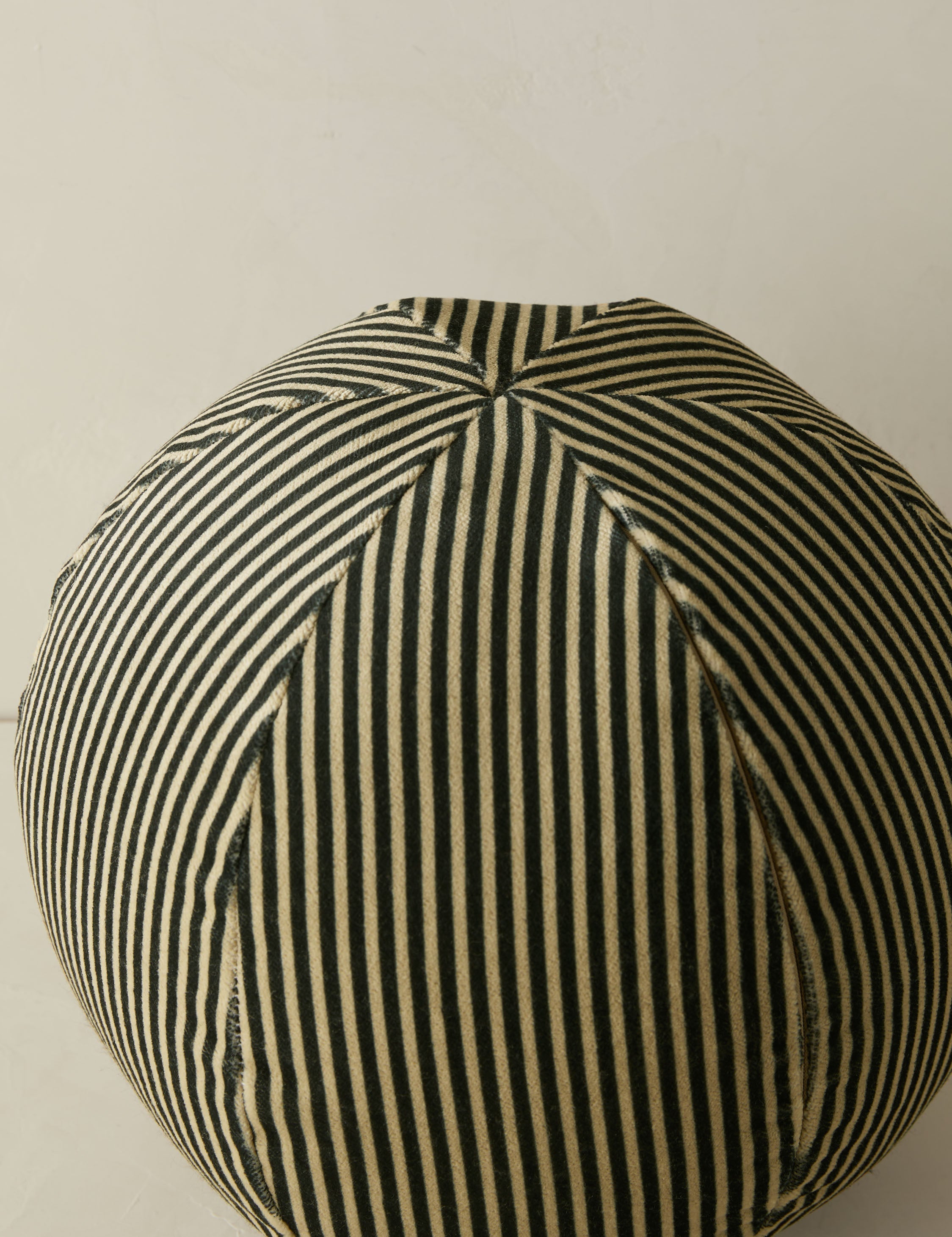 Bello Striped Velvet Ball Pillow | Chic Accent for Sophisticated Style