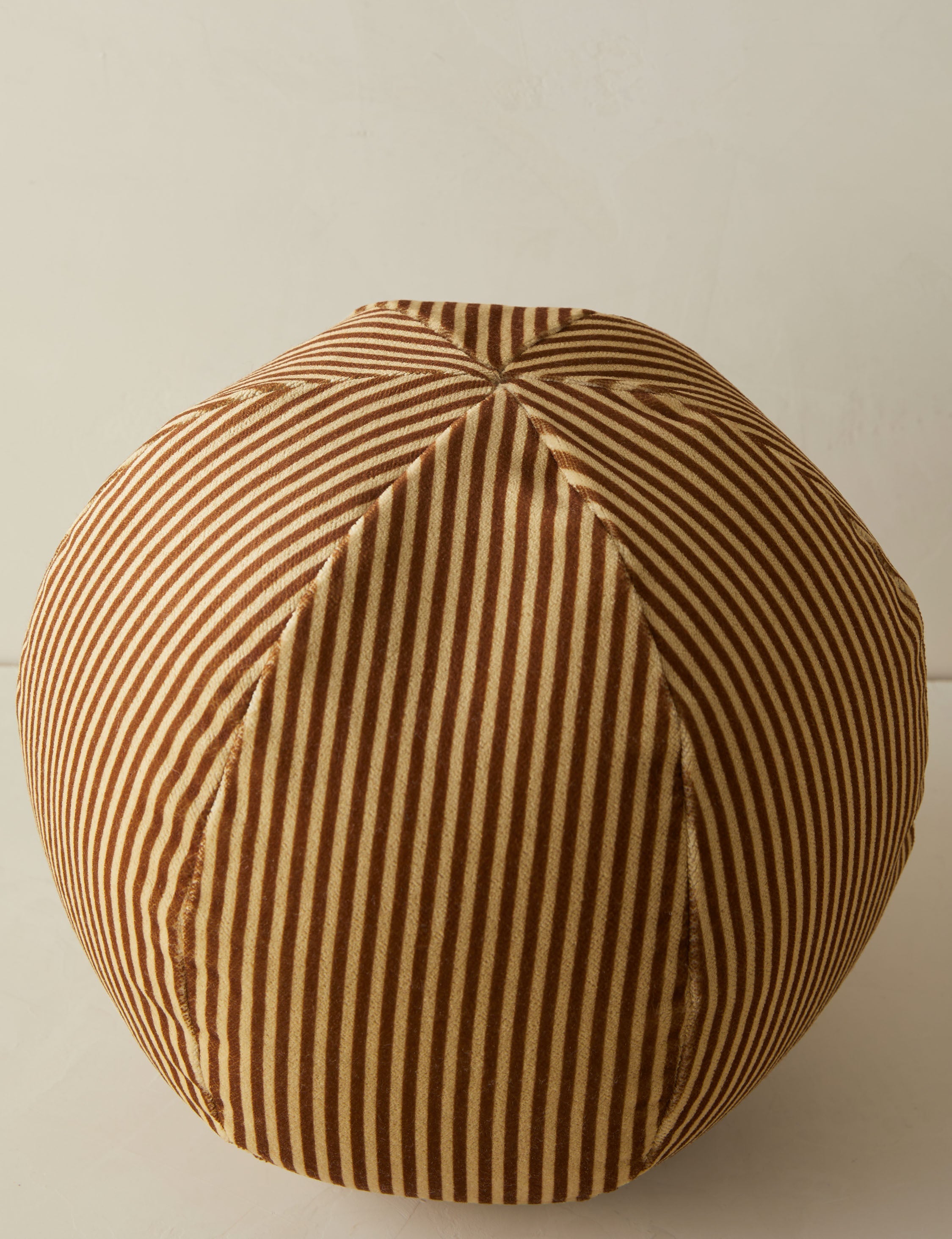 Bello Striped Velvet Ball Pillow | Chic Accent for Sophisticated Style