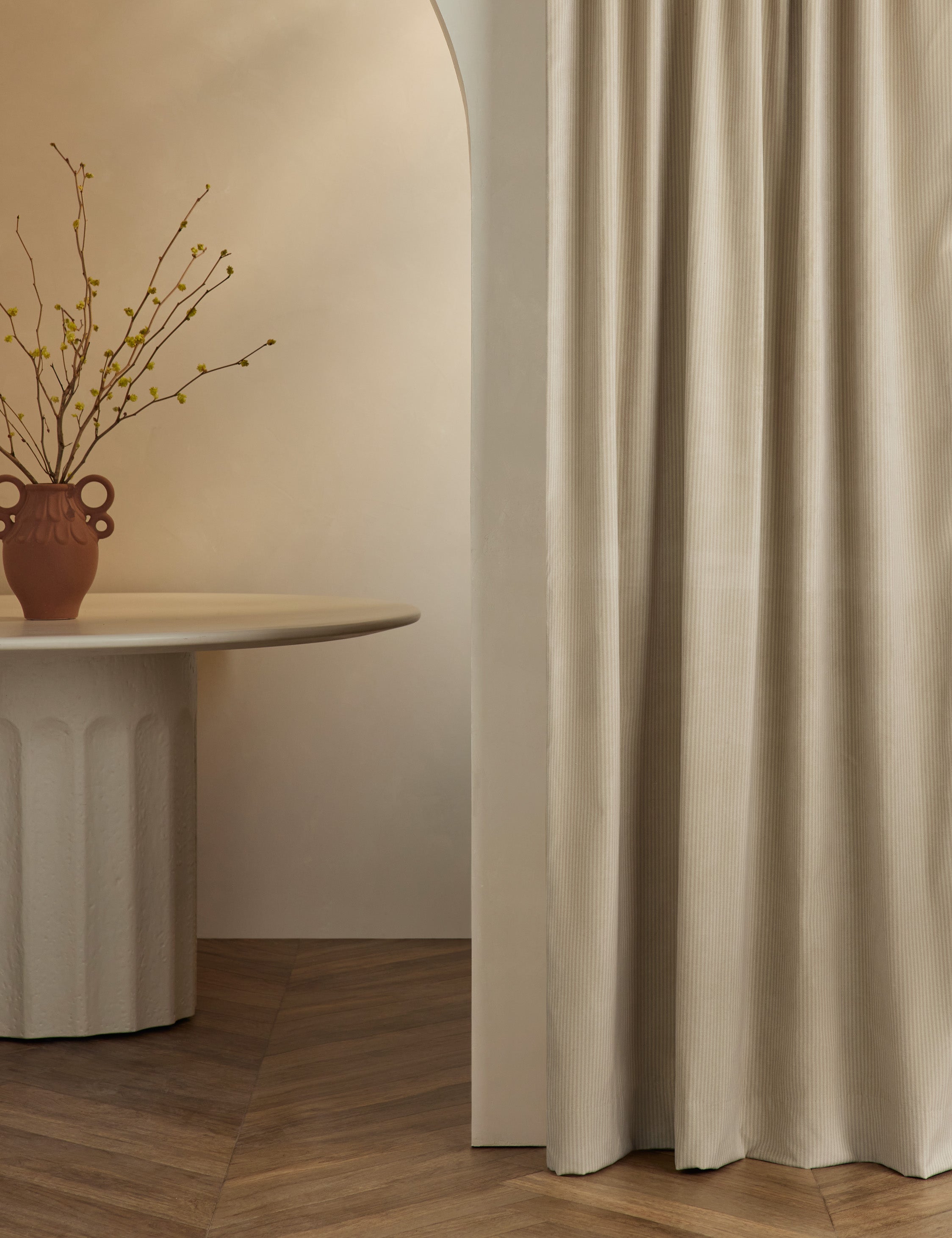 Bristol Striped Velvet Curtain Panel | Chic Soft Touch Velvet