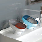 Suction Cup Soap Dish, Ventilated Design, Smooth Surface Mounting, Multiple Colors