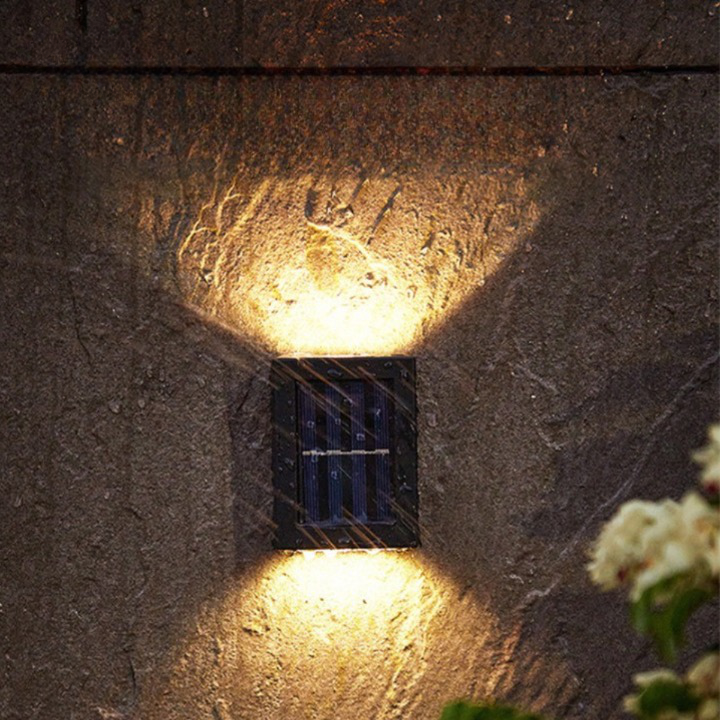 SunAura: Wireless LED Solar Wall Light – Atmospheric Garden Lighting for Terrace & Driveway