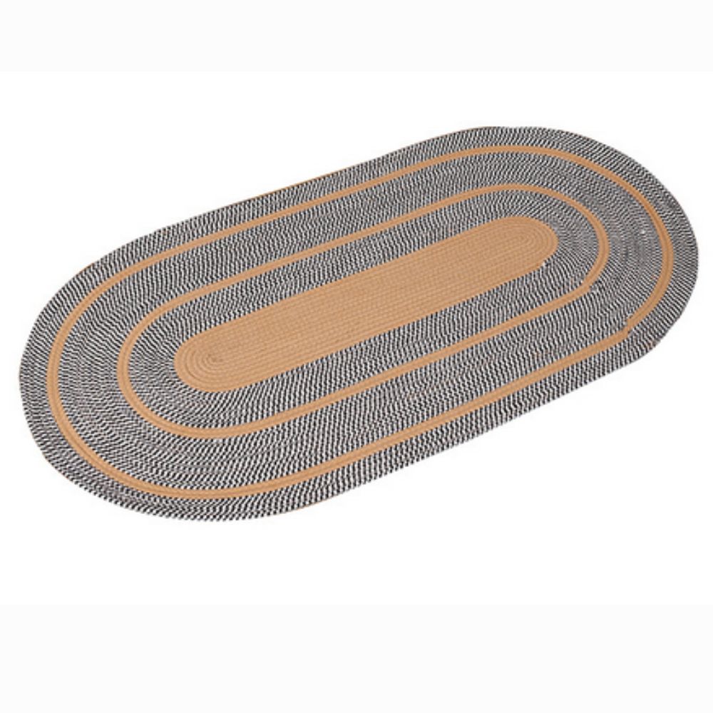 SonnenKreis: oval Boho doormat in spiral design – soft, non-slip & decorative for living room & hallway