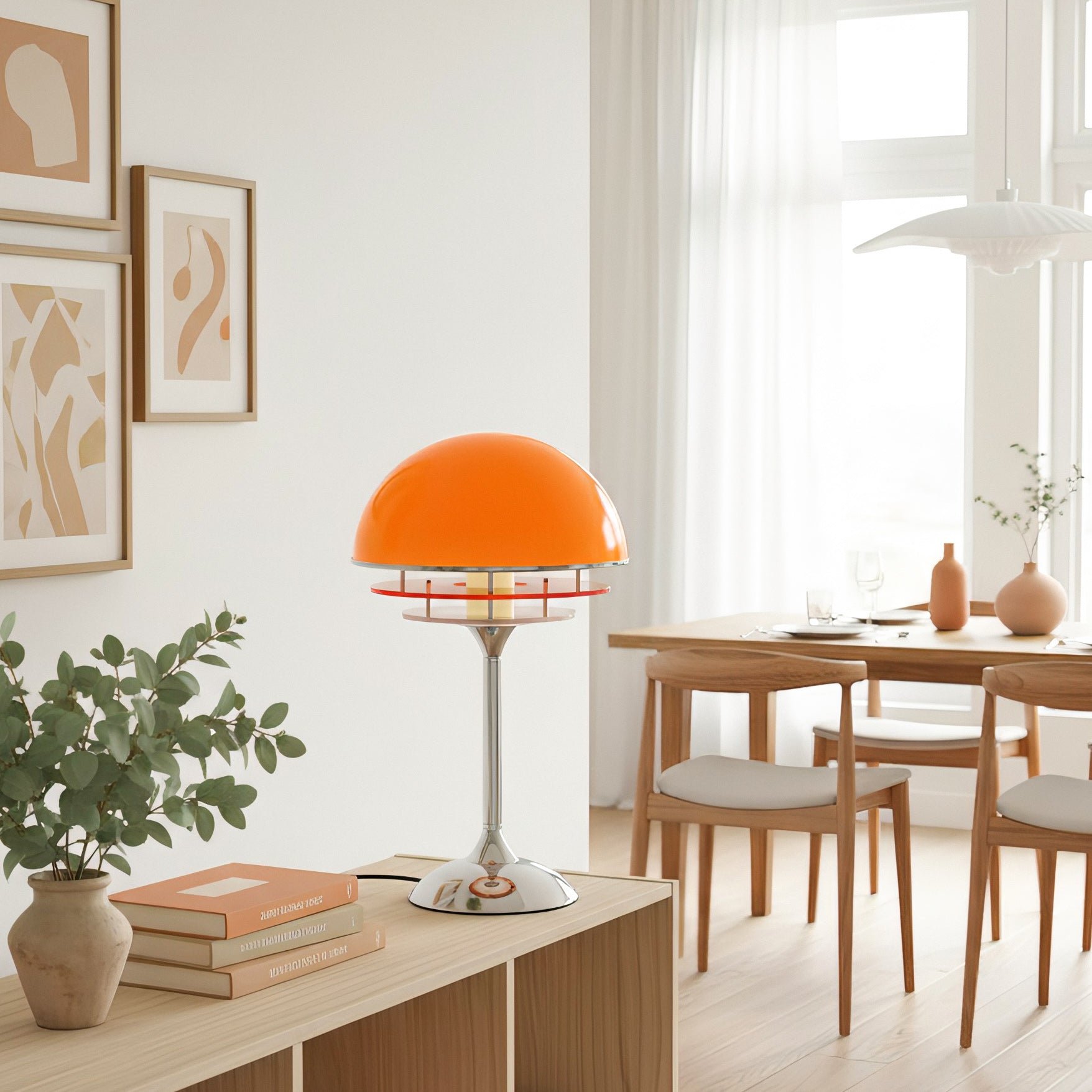 Bauhaus Dome Table Lamp with Gradient Acrylic Discs