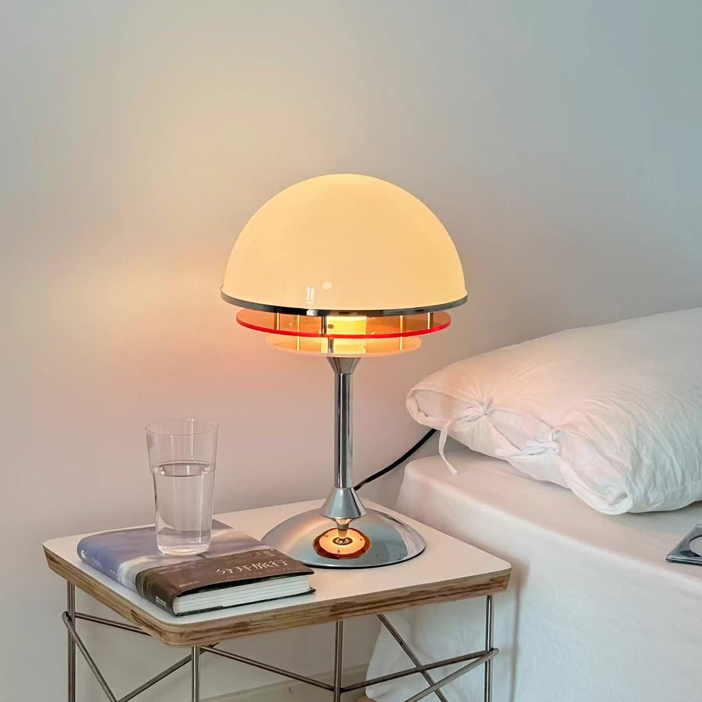 Bauhaus Dome Table Lamp with Gradient Acrylic Discs