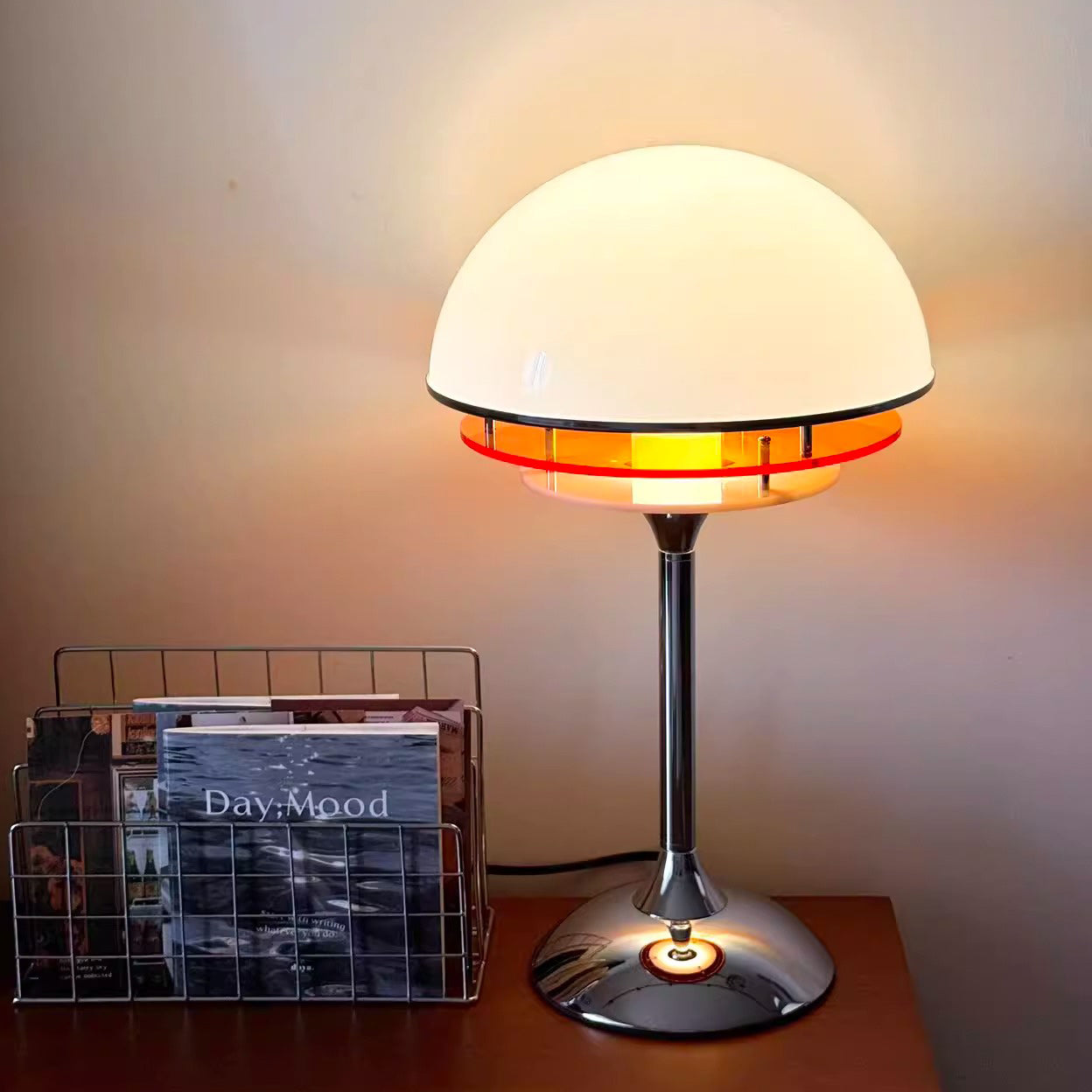 Bauhaus Dome Table Lamp with Gradient Acrylic Discs