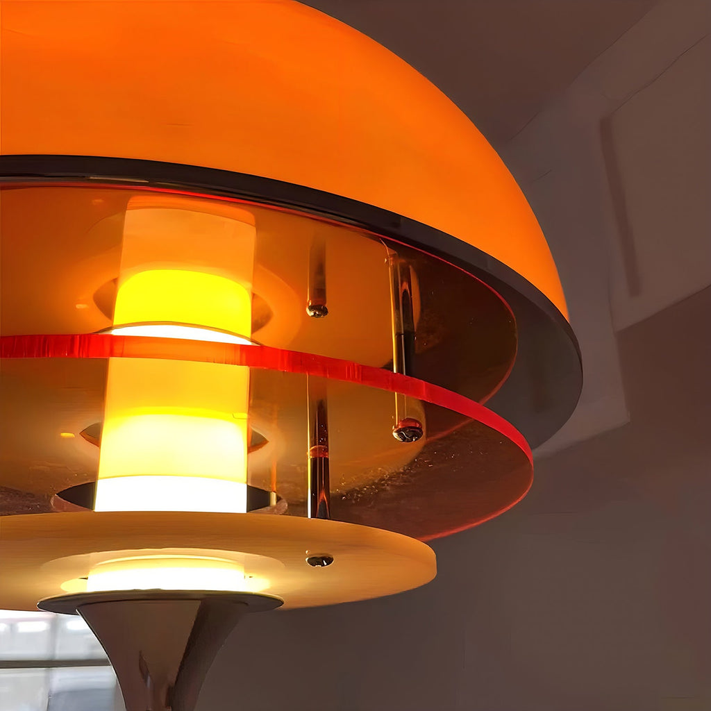 Bauhaus Dome Table Lamp with Gradient Acrylic Discs