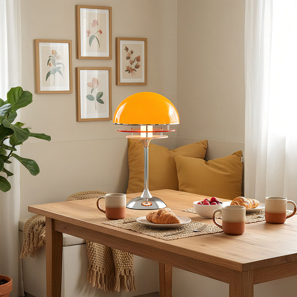 Bauhaus Dome Table Lamp with Gradient Acrylic Discs