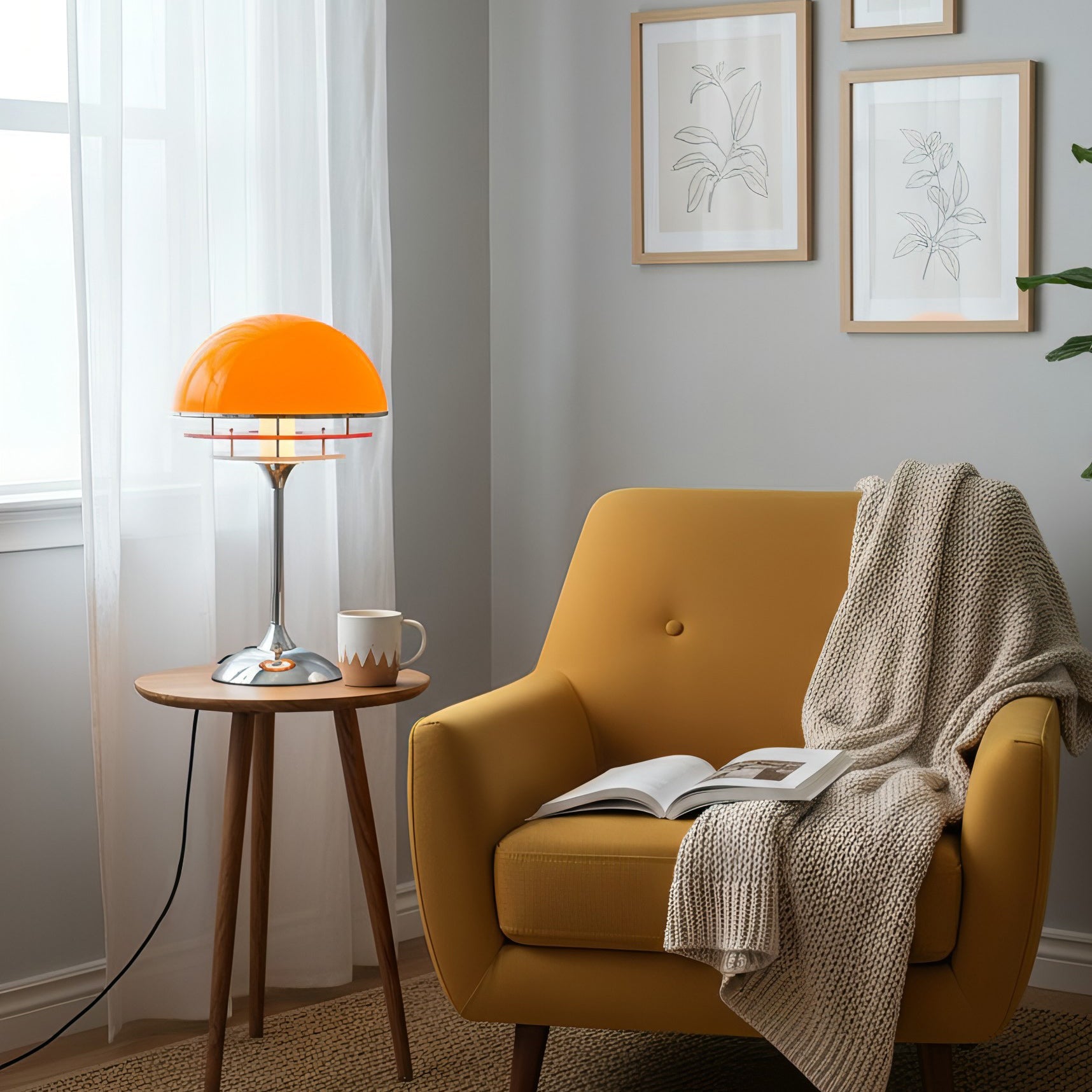 Bauhaus Dome Table Lamp with Gradient Acrylic Discs