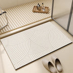 Bath Mat Quick Dry Technology Fleece Non Slip Rubber Backing