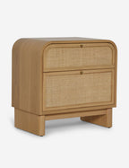 Soleil Nightstand | Rounded Oak Frame, Soft-Close Drawers