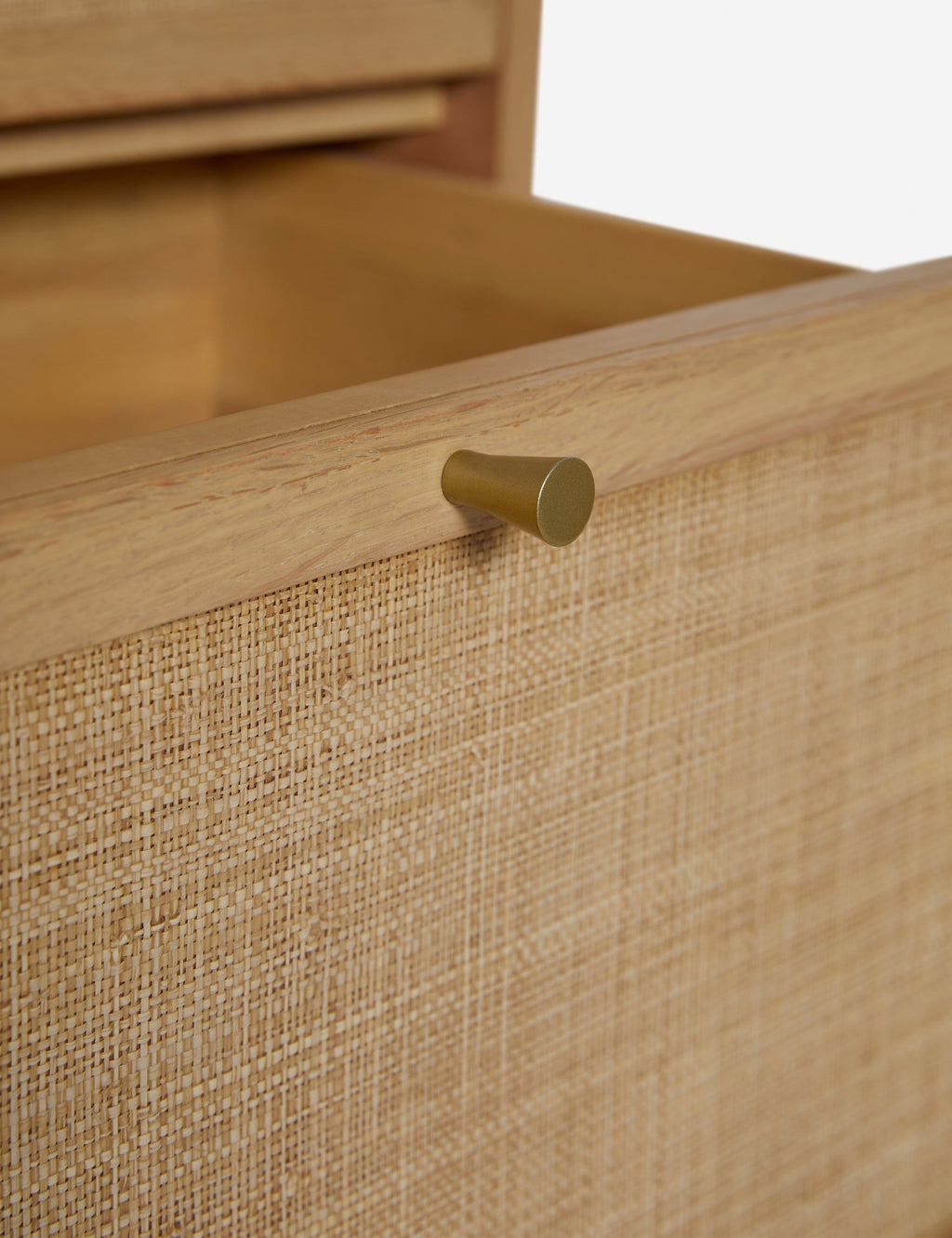 Soleil Nightstand | Rounded Oak Frame, Soft-Close Drawers
