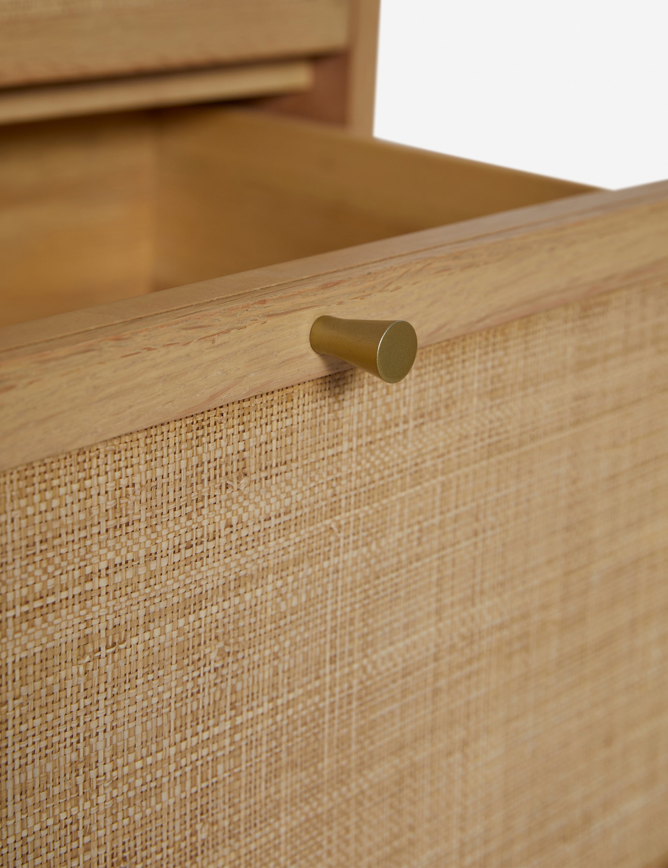 Soleil Nightstand | Rounded Oak Frame, Soft-Close Drawers