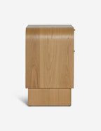 Soleil Nightstand | Rounded Oak Frame, Soft-Close Drawers