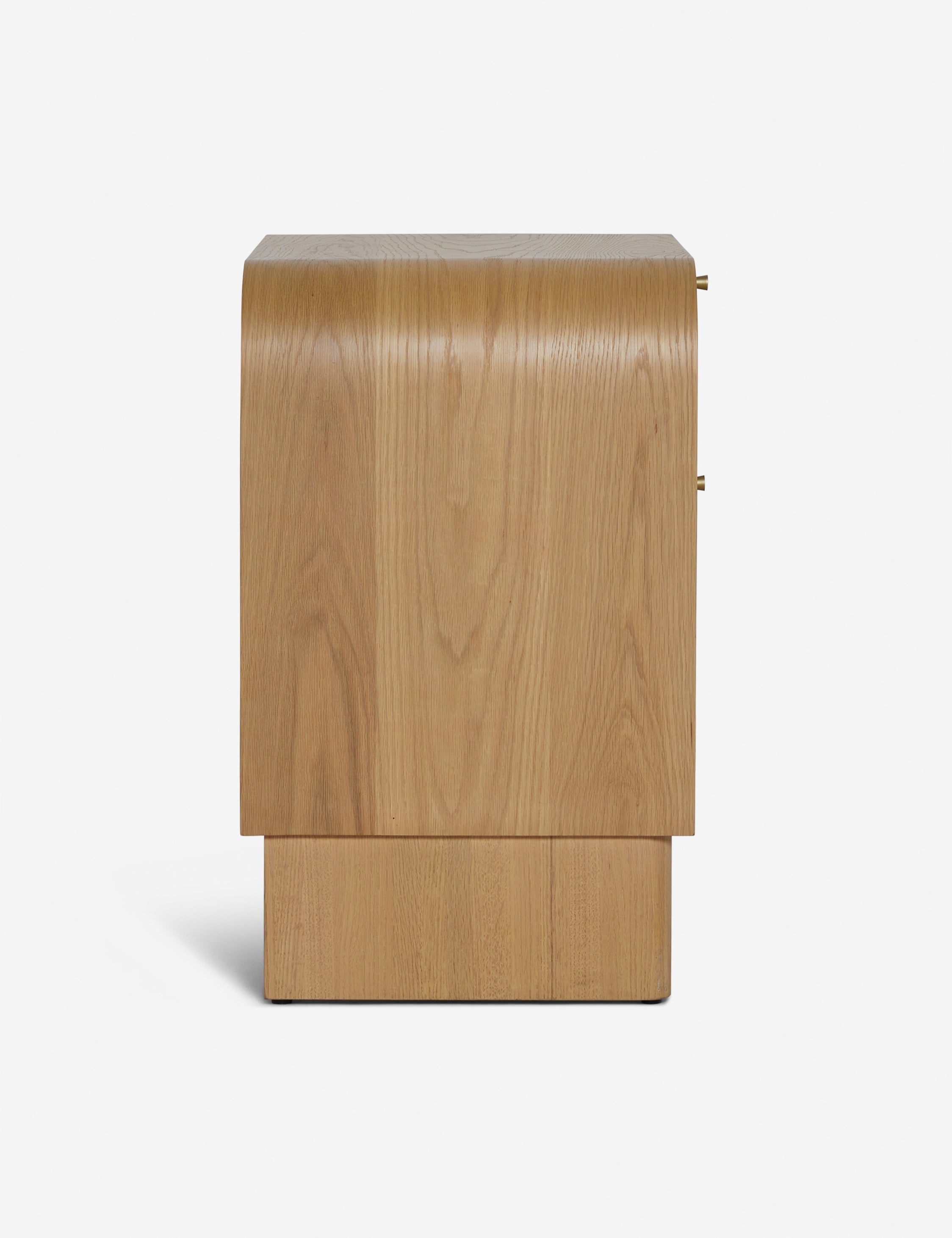 Soleil Nightstand | Rounded Oak Frame, Soft-Close Drawers