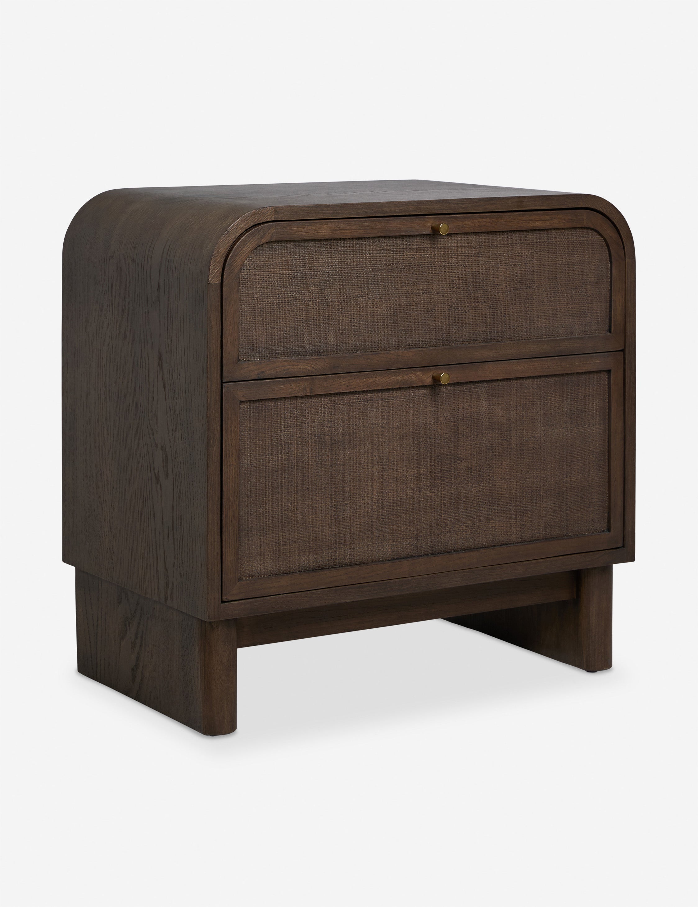 Soleil Nightstand | Rounded Oak Frame, Soft-Close Drawers