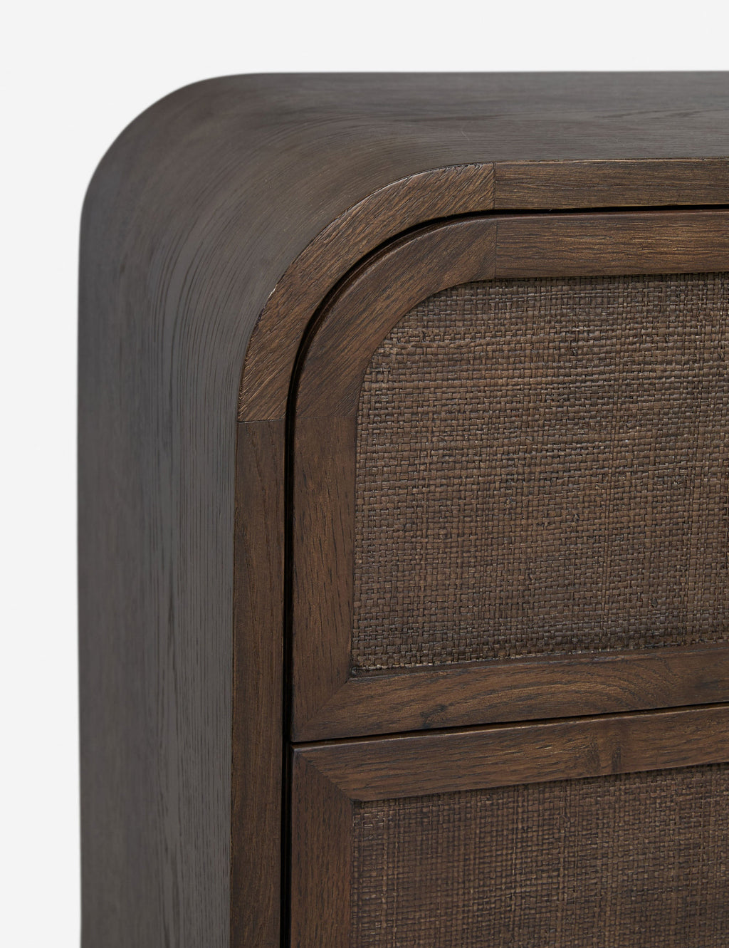 Soleil Nightstand | Rounded Oak Frame, Soft-Close Drawers