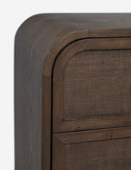 Soleil Nightstand | Rounded Oak Frame, Soft-Close Drawers