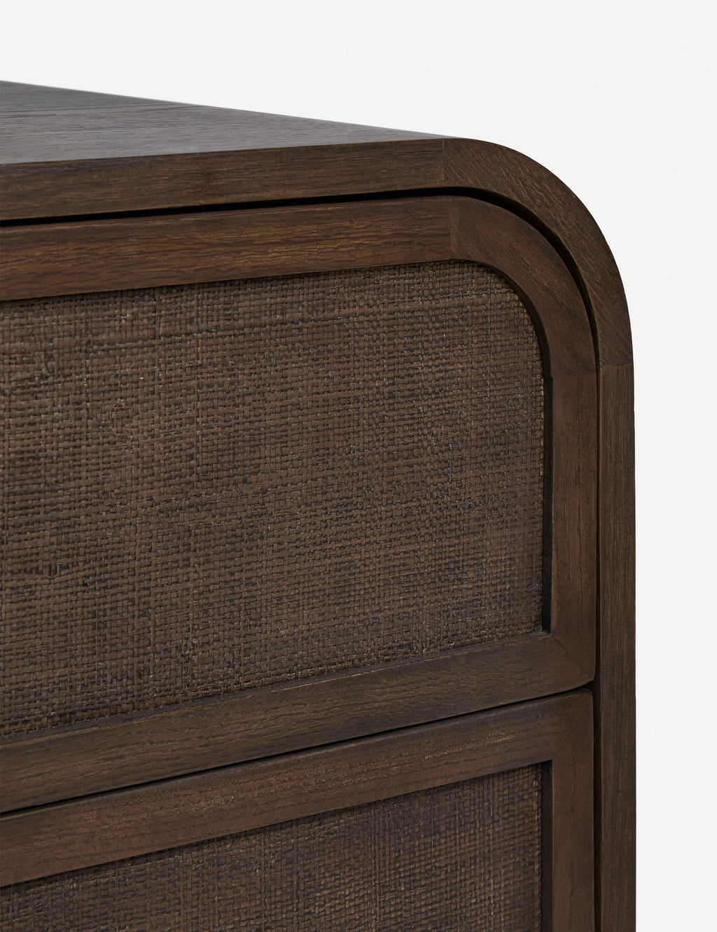 Soleil Nightstand | Rounded Oak Frame, Soft-Close Drawers