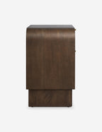 Soleil Nightstand | Rounded Oak Frame, Soft-Close Drawers