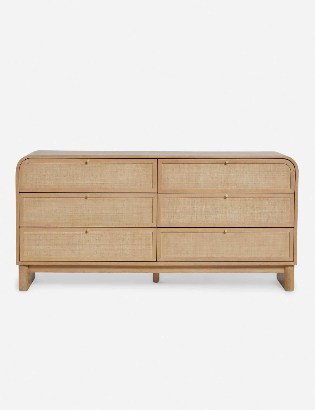 Sable Wide Dresser | Rounded Oak Frame, Soft-Close Drawers