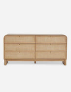 Sable Wide Dresser | Rounded Oak Frame, Soft-Close Drawers