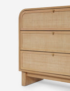 Sable Wide Dresser | Rounded Oak Frame, Soft-Close Drawers
