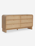 Sable Wide Dresser | Rounded Oak Frame, Soft-Close Drawers