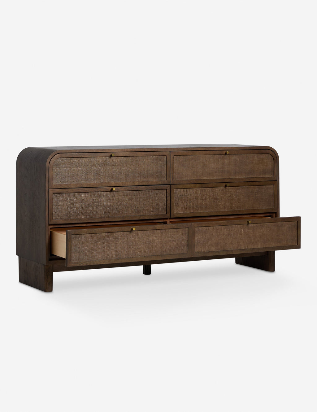 Sable Wide Dresser | Rounded Oak Frame, Soft-Close Drawers