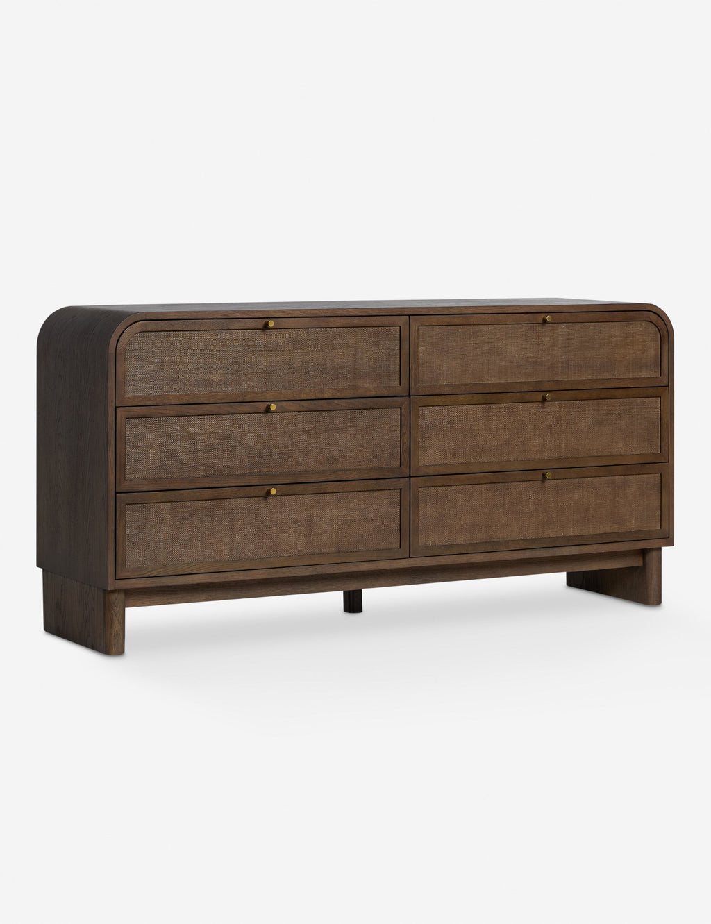 Sable Wide Dresser | Rounded Oak Frame, Soft-Close Drawers