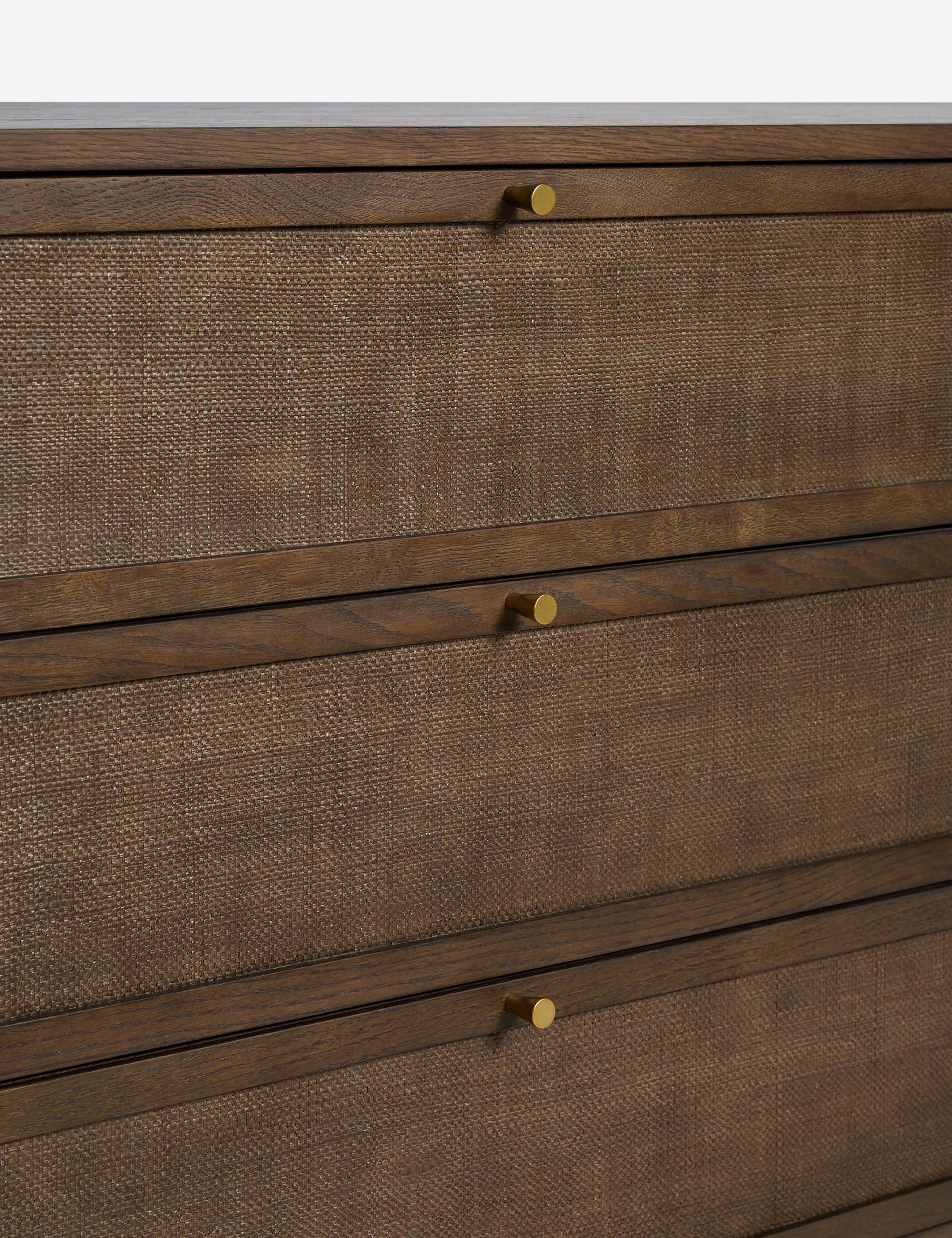 Sable Wide Dresser | Rounded Oak Frame, Soft-Close Drawers