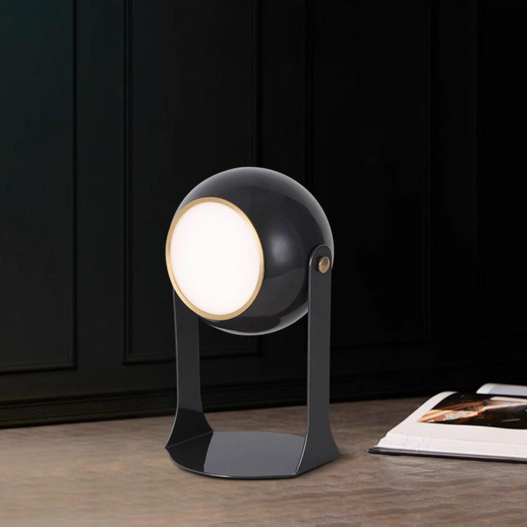 Cordless Rechargeable Table Lamp, Black & White