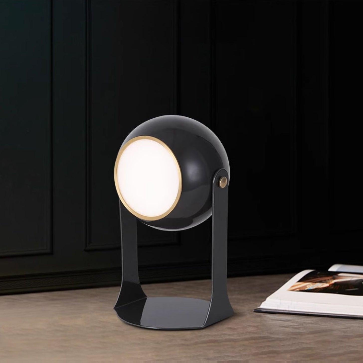 Cordless Rechargeable Table Lamp, Black & White
