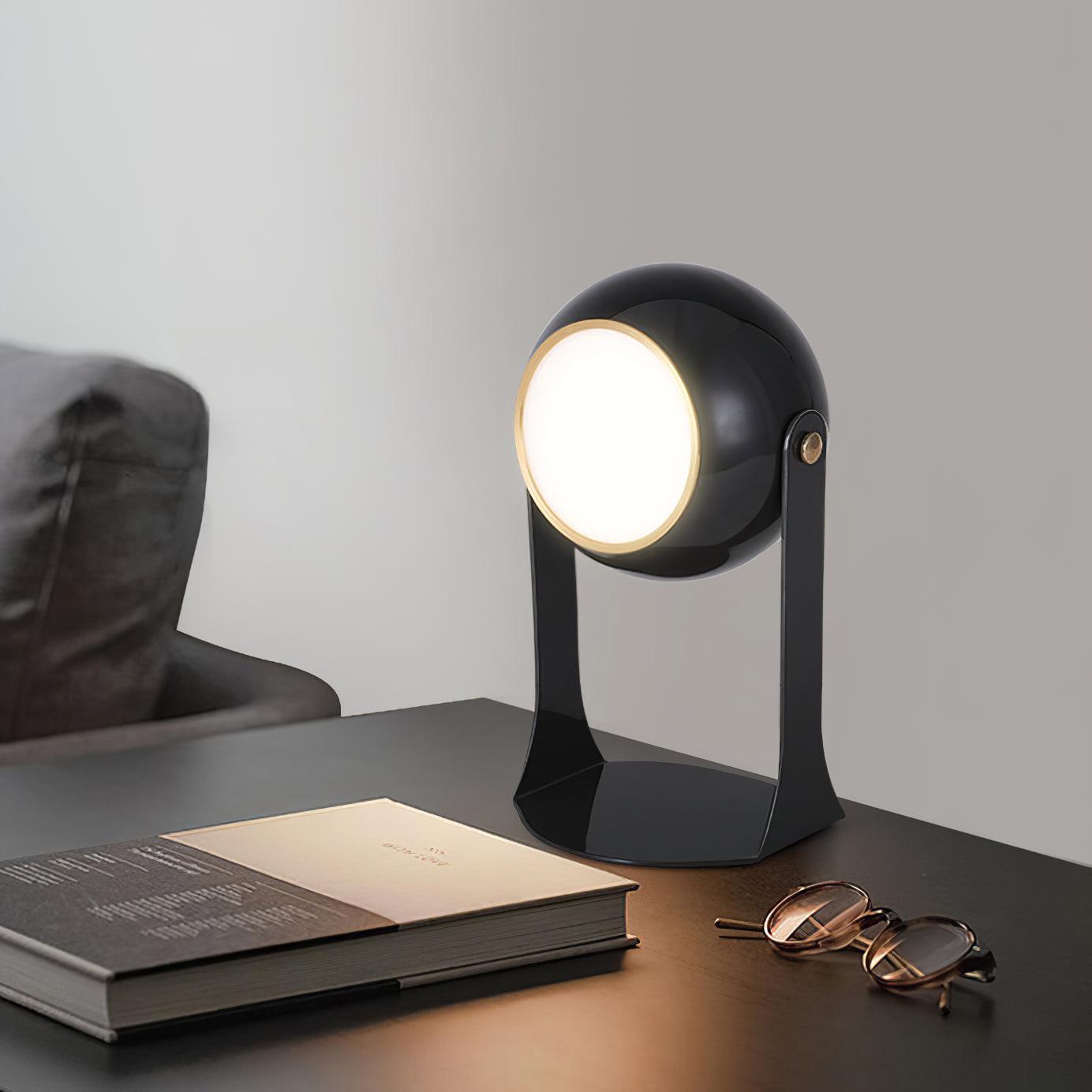 Cordless Rechargeable Table Lamp, Black & White