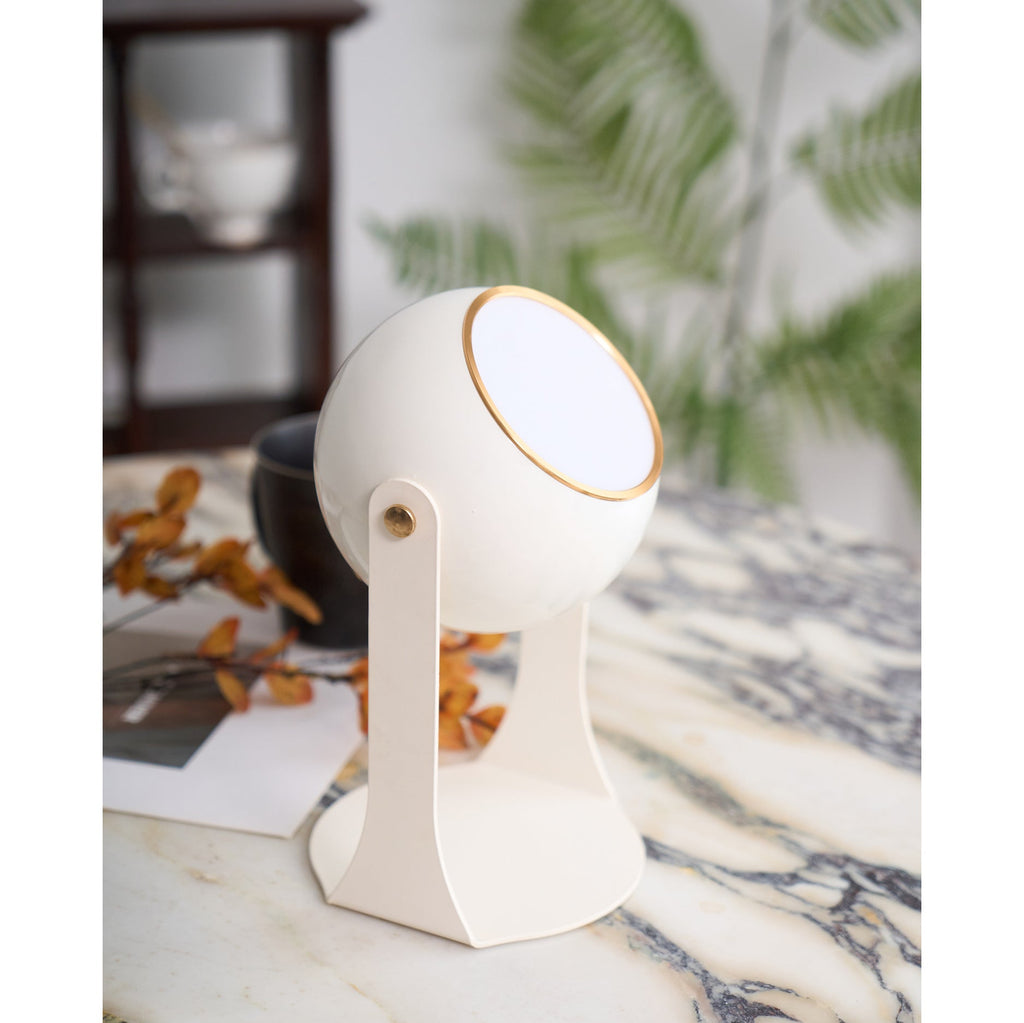 Cordless Rechargeable Table Lamp, Black & White