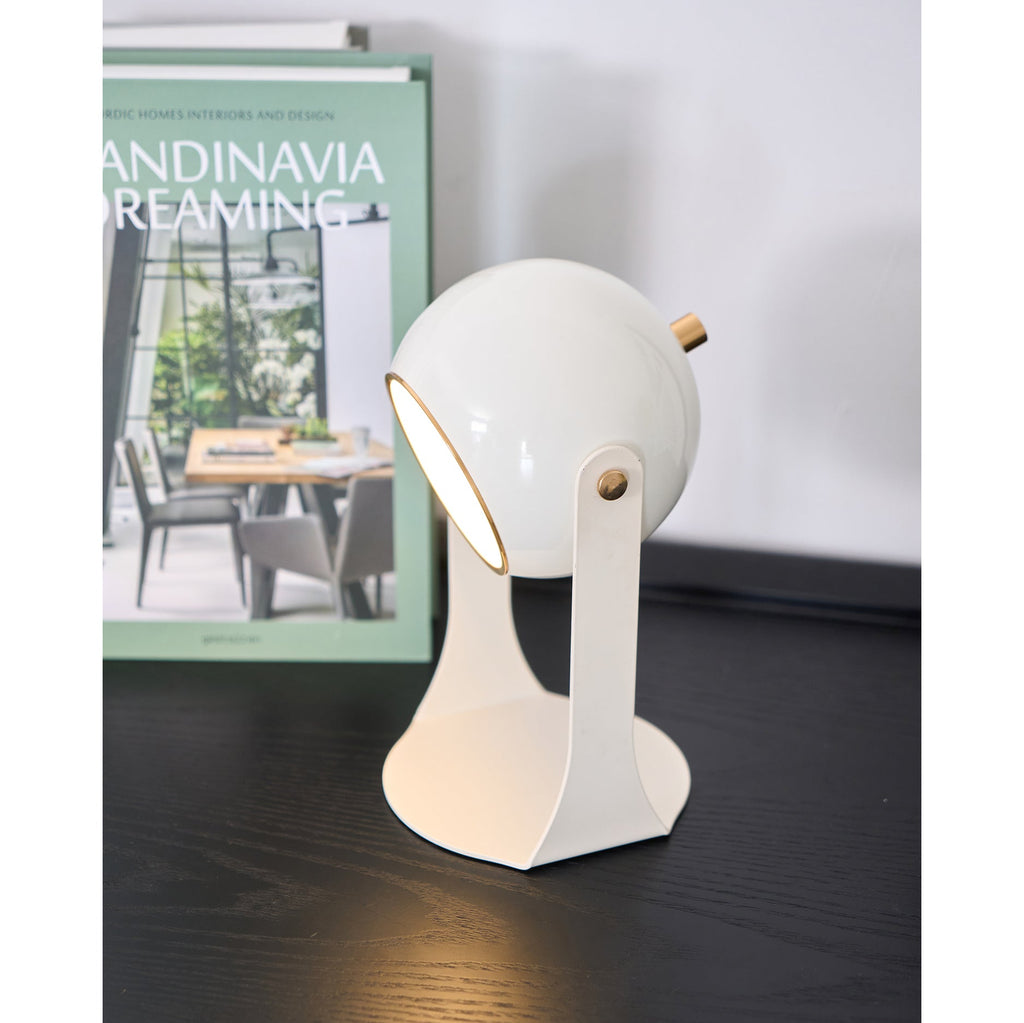 Cordless Rechargeable Table Lamp, Black & White