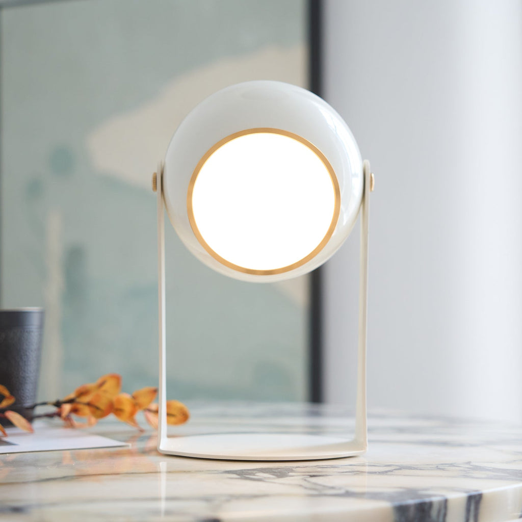 Cordless Rechargeable Table Lamp, Black & White