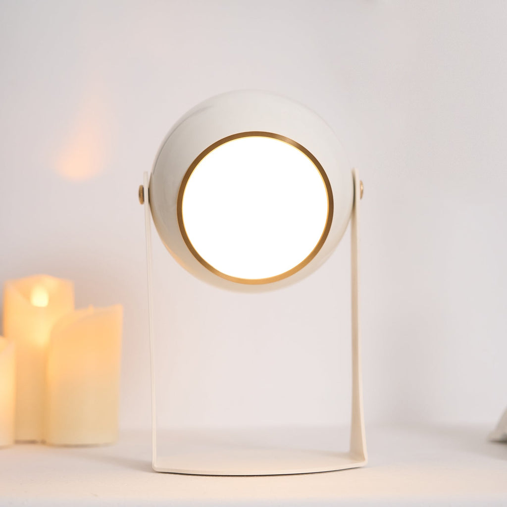 Cordless Rechargeable Table Lamp, Black & White