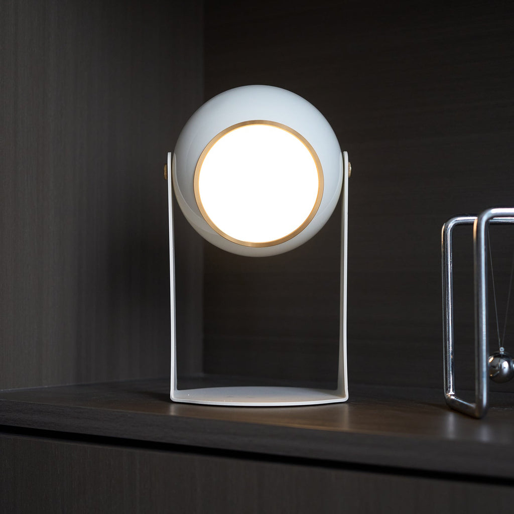 Cordless Rechargeable Table Lamp, Black & White