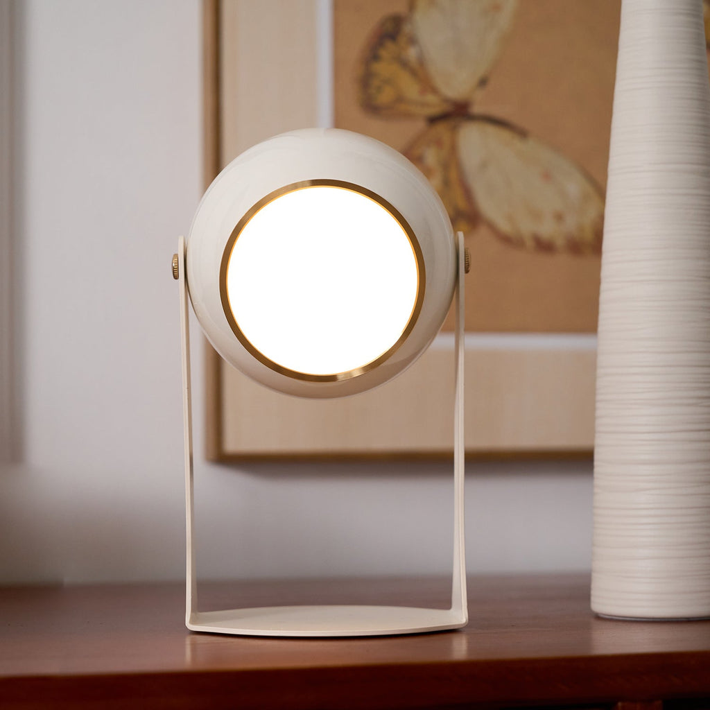 Cordless Rechargeable Table Lamp, Black & White
