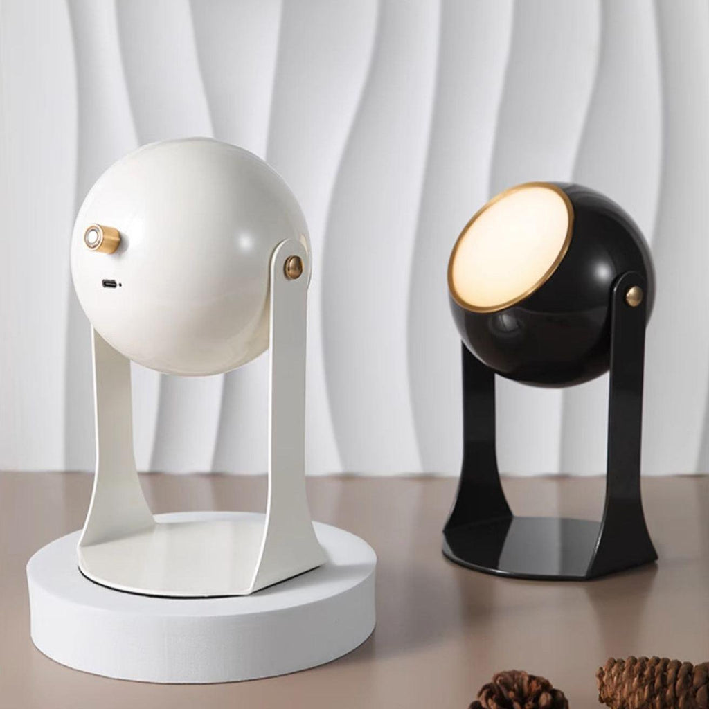 Cordless Rechargeable Table Lamp, Black & White