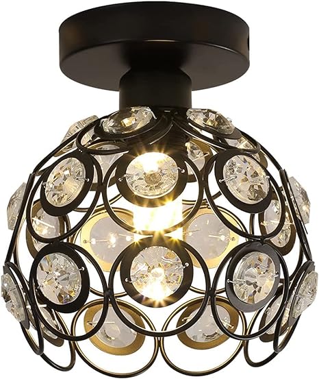 Bela Ceiling Lamp | Compact Crystal Light Pattern